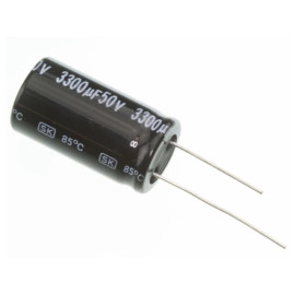 Elko 3300uF 50V 85°C 18x35,5mm RM7,5 stojeći
