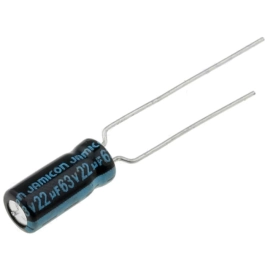 Elko 22uF 63V 105°C 5x11mm RM2 stojeći