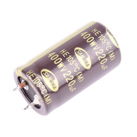 Elektrolit 220uF 400V 105°C 26x46 Pitch10 Snap-in
