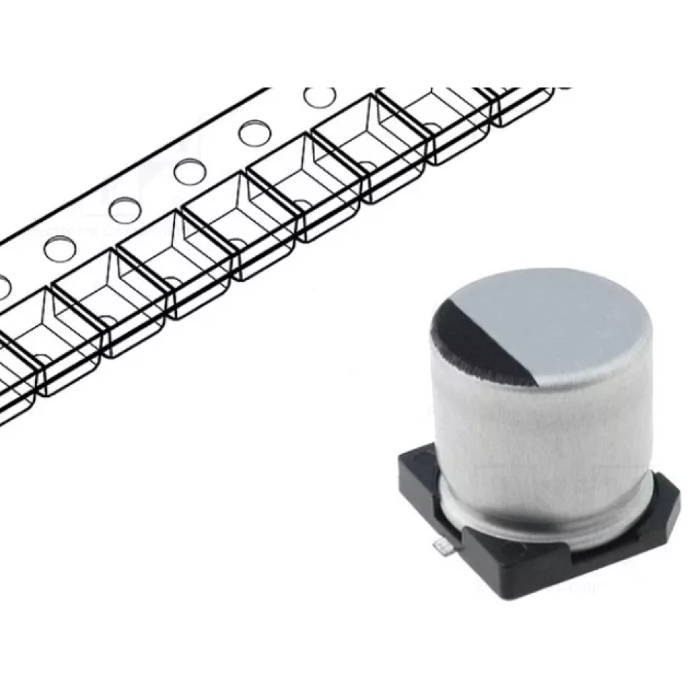 Elektrolit 2,2uF 50V 85°C 4x5,3mm ± 20% SMD