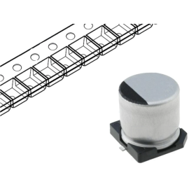 Elektrolit 22uF 35V -40-85°C 6.3x5.3mm SMD