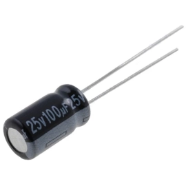 Elko ESR 100uF 25V 105°C 6,3x11mm RM2,5 Jamicon