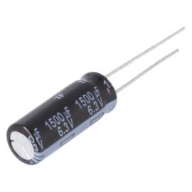 Elko ESR 1500uF 6,3V 105°C 8x20mm 20% RM3,5 stojeć