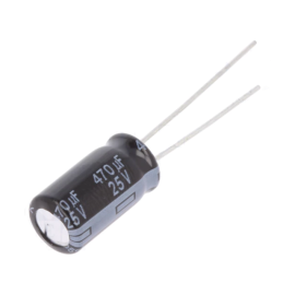 Elko ESR 470uF 25V 105°C 8x15mm 20% RM3,5 stojeći