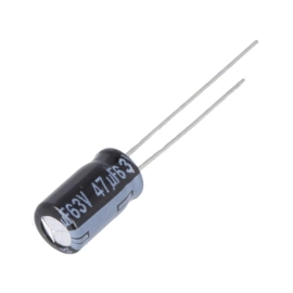 Elko ESR 47uF 63V 105°C 6,3x11mm 20% RM2,5 stojeći