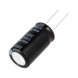 Elko 330uF 200V 105°C 18x35,5mm 20% RM7,5 stojeći
