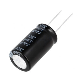 Elko 330uF 200V 105°C 18x35,5mm 20% RM7,5 stojeći