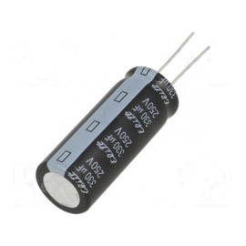 Elko 330uF 250V 105°C 18x45mm 20% RM7,5 stojeći