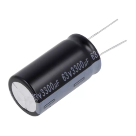 Elektrolit 3300uF 63V 105°C 22x40mm Pitch7,5