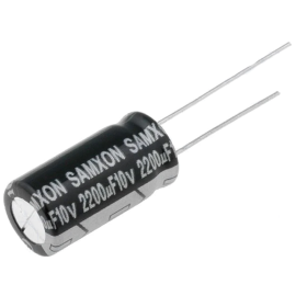Elko ESR 2200uF 10V 105°C 10x20mm 20% RM5 stojeći