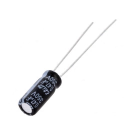 Elko 0,47uF 350V 105°C 5x11mm RM2 ±20% stojeći