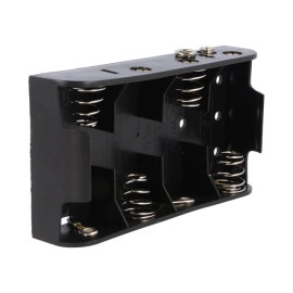 Kućište za bateriju R14x4 106x22x59mm + klipsa 9V