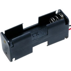 Kućište za bateriju R6x2 57x26x16mm; 15cm kabla