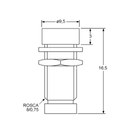 Kućište LED 5mm upušteno metalno kromirano