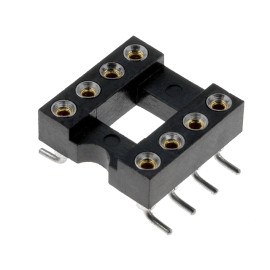 Podnožje DIL8; 7,62mm / 2,54mm; 1A; pozlaćeno; SMD