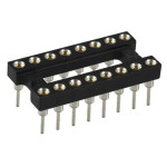 Podnožje DIL16; 7,62mm / 2,54mm; 1A; pozlaćeno