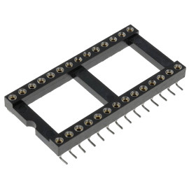 Podnožje DIL28; 15,24mm / 2,54; 1A; pozlaćeno; SMD