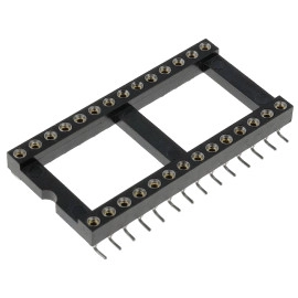 Podnožje DIL 28; 15,24mm; 1A; pozlaćeno; SMD