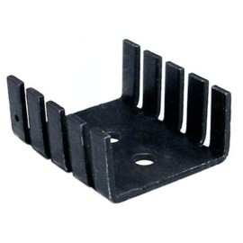 Hladnjak za TO220; 20x12x9mm; U rebrasti; crni