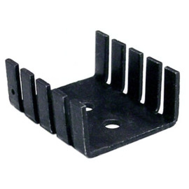 Hladnjak za TO220; 20x12x9mm; U rebrasti; crni