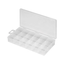 Kutija plastična 210x105x30mm 18 dijelna prozirna
