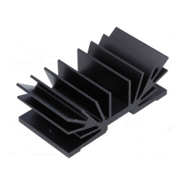 Hladnjak za TO220 70x37x25mm 1xM3; rebrasti crni F