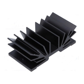 Hladnjak za TO220 70x37x25mm 1xM3; rebrasti crni F