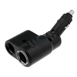 Adapter za auto upaljač M na 2xŽ 12V-10A; kutni