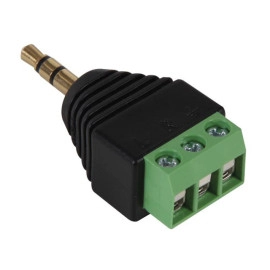 Konektor 3,5mm muški stereo sa stezaljkom; vijak