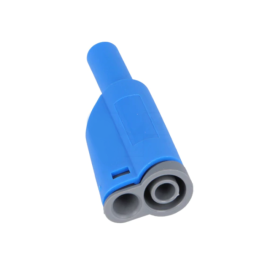 Utikač banana 4mm 36A plavi izolirani s utičnicom 