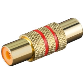 Adapter činč ženski / činč ženski; pozlaćen; crv- 