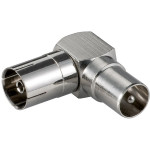 Adapter RF muški na RF ženski; kutni 90°