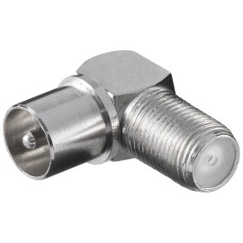 Adapter F ženski / RF muški; kutni 90°