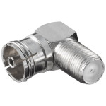 Adapter F ženski / RF ženski; kutni 90°