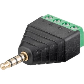 Konektor 3,5mm muški 4p sa stezaljkom-vijak pozl.