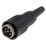 Konektor muški 6P za kabel, 100V 5A, C091B; Amp.