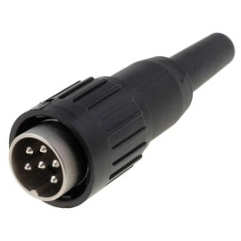 Konektor muški 6P za kabel, 100V 5A, C091B; Amp.