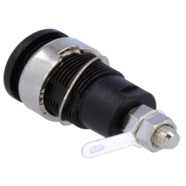 Banana utičnica 32A 4mm crna; izolirana