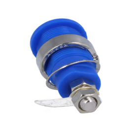 Banana utičnica 32A 4mm plava; izolirana