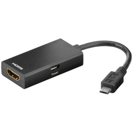 Adapter USB micro-B 5 pin na HDMI-A ženski MHL