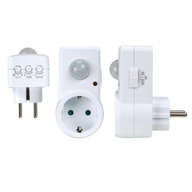 Utikač ŠUKO 230V 16A M/Ž + PIR senzor E304-G