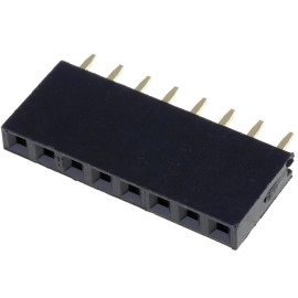 Konektor STRIP 1R 8p 2,54mm ženski; pozlaćeni