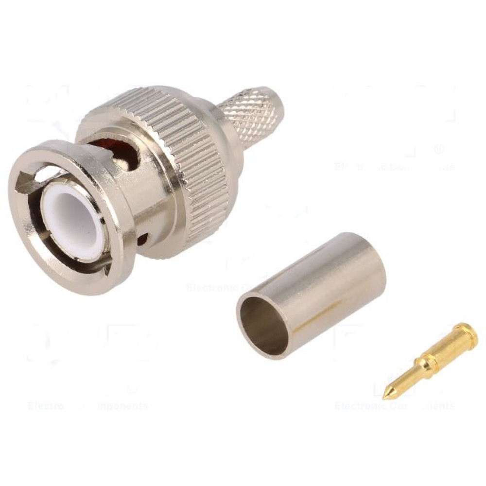 Konektor BNC muški za kabel RG58; krimp; teflon Konektor BNC muški za kabel RG58; krimp; teflon