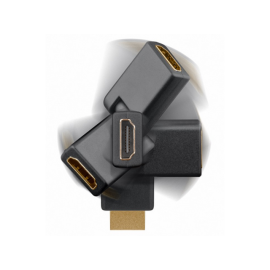 Adapter HDMI-A muški / HDMI-A ženski; kutni 360°