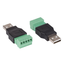 Konektor USB muški sa stezaljkom - vijak; 5V 500mA