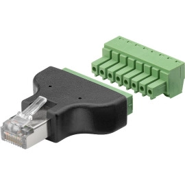 Utikač mikro 8/8 (RJ45) sa stezaljkom-vijak; oklop