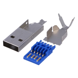 Konektor USB A 3.0 muški za kabel + kučište