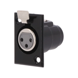 Konektor XLR 3p ženski za šasiju; s PUSH gumbom