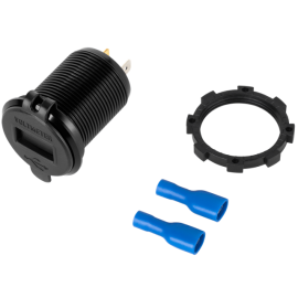 Utičnica 2xUSB auto 12-24VDC QC 3A; LED voltmetar