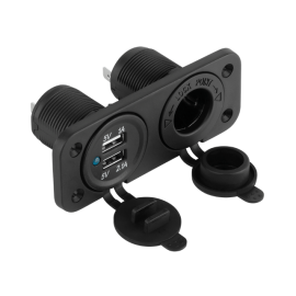 Utičnica dupla 2xUSB za auto 12-24VDC / 2x5V 2,1A